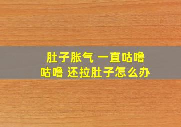 肚子胀气 一直咕噜咕噜 还拉肚子怎么办